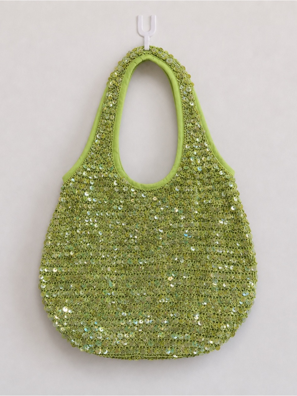 Y2K Sequin and Beaded Shoulder Bag